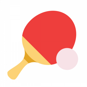 An icon of red table tennis racket