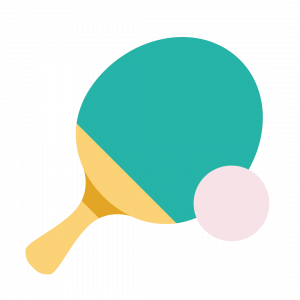 An icon of blue table tennis racket
