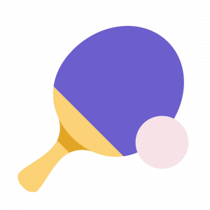 An icon of purple table tennis racket