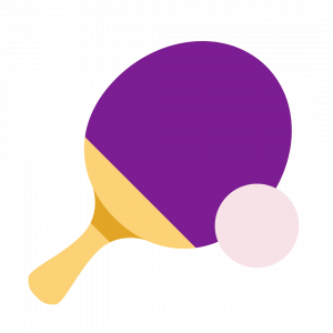 An icon of purple table tennis racket