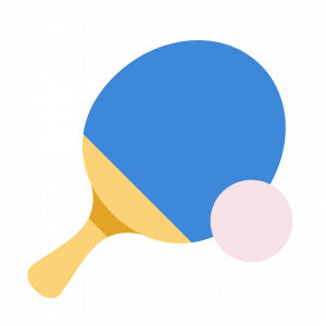 An icon of blue table tennis racket
