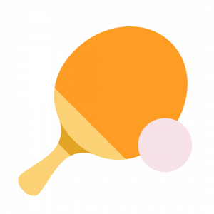 An icon of orange table tennis racket