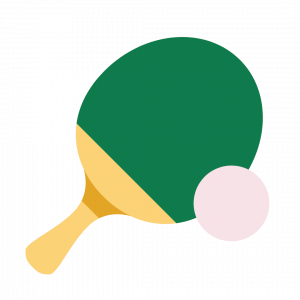 An icon of green table tennis racket