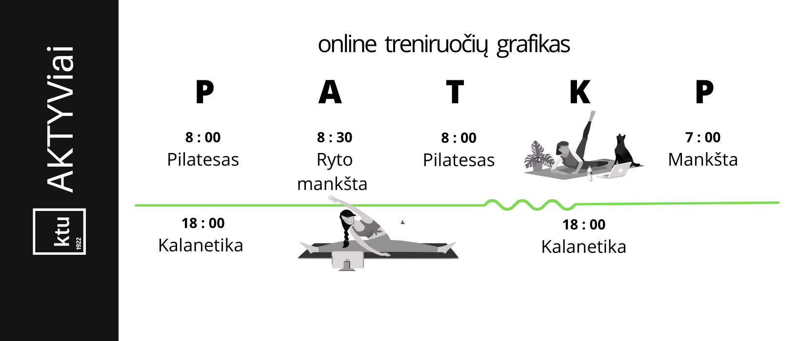 KTU AKTYViai Online workout schedule 